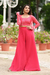 Gia - Croptop, palazzo and shrug set